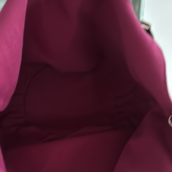 Purple and Brown Geometric Tote Bag with Faux Leather Metallic Handles - Picture 10 of 10